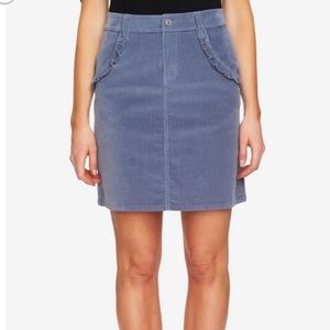 Cece by Cynthia Steffe Scarlet Dream Corduroy Mini Skirt Blue Size 2